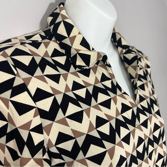 J. McLaughlin Catalina Cloth Womens Dress Geometric Career Summer 70s Revival - Picture 12 of 15